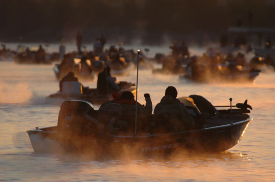 Fog at the morning launch